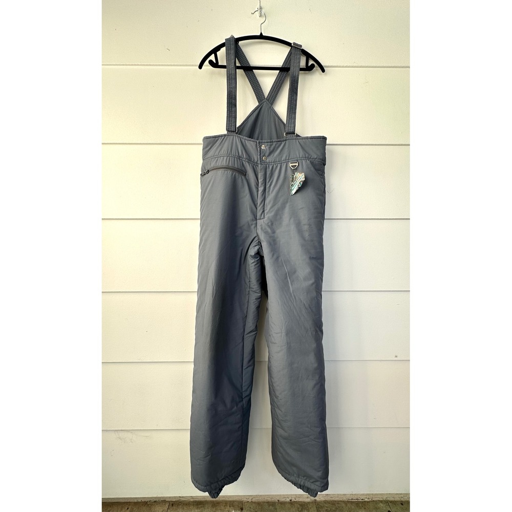 Vintage Tyrolia‎ Mens 36 Ski Pants Overalls 1980s snowboard bibs gray outerwear